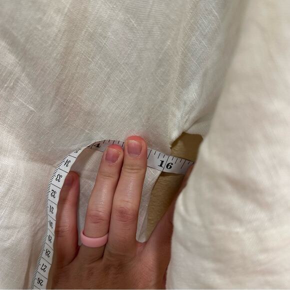 COS White Pure Linen Oversized Button Front Maxi Dress 4 - Picture 8 of 13